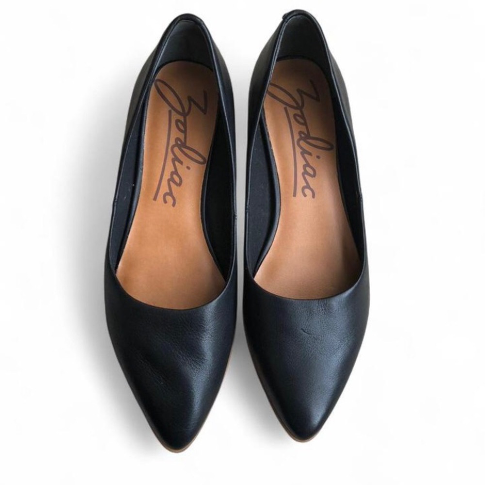 ZODIAC Women's Hill Pointed Toe Leather Flats Size 9.5.